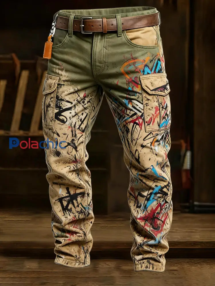 Pantalon de travail décontracté de style d’affaires rétro pour hommes A / S