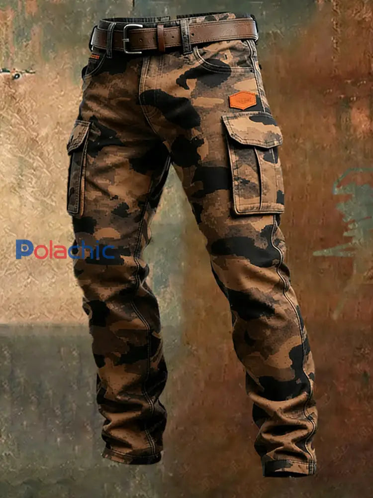 Pantalon de travail décontracté de style d’affaires rétro pour hommes A / S