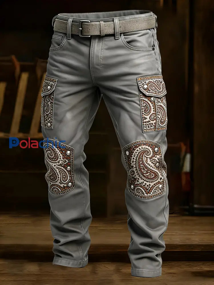 Pantalon de travail décontracté de style d’affaires rétro pour hommes A / S