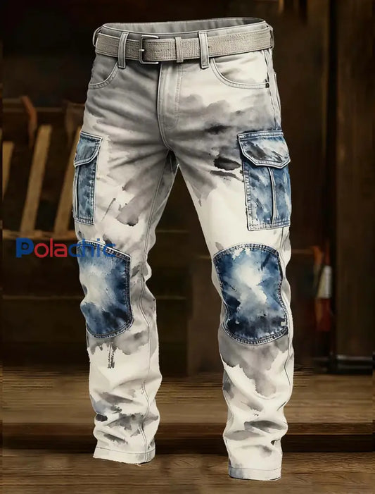 Pantalon de travail décontracté de style d’affaires rétro pour hommes A / S