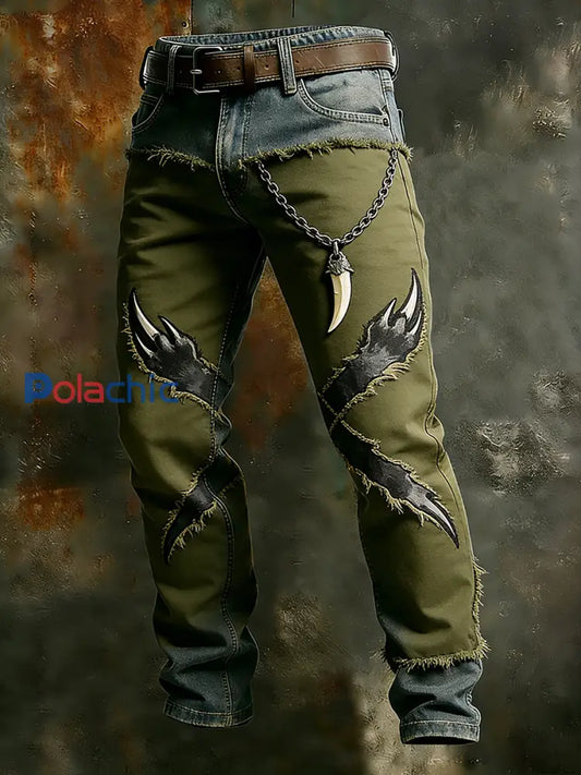 Pantalon de travail décontracté de style d’affaires rétro pour hommes A / S