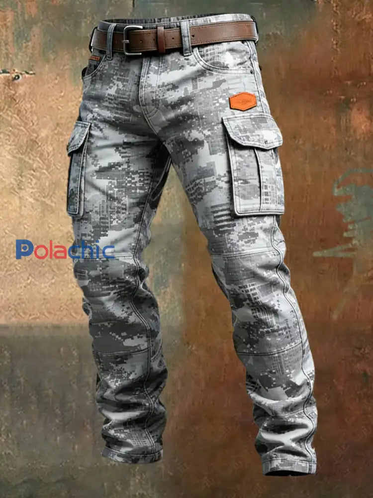 Pantalon de travail décontracté de style d’affaires rétro pour hommes A / S