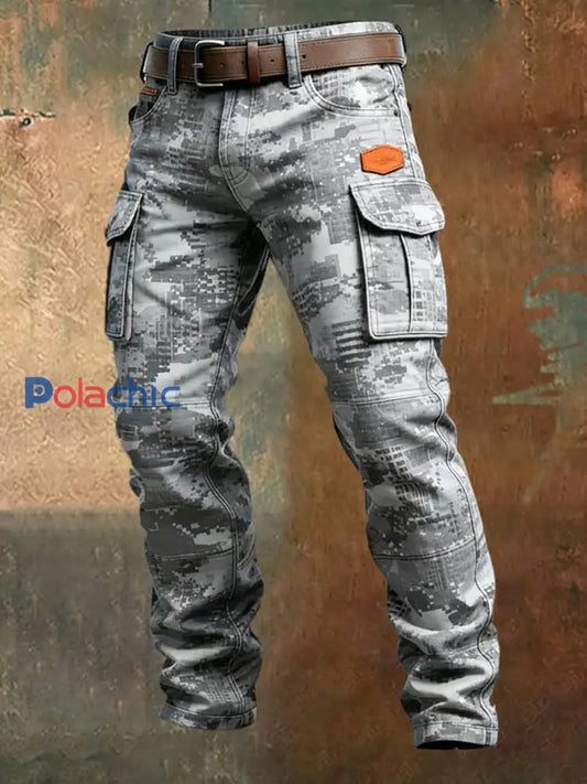Pantalon de travail décontracté de style d’affaires rétro pour hommes A / S