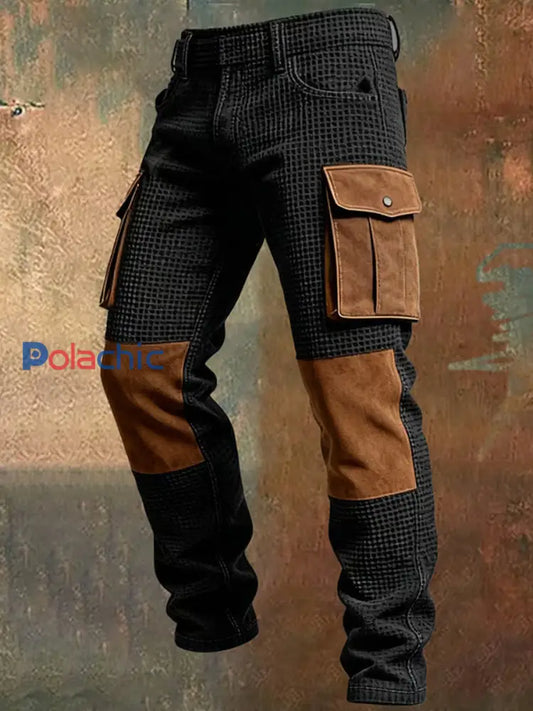 Pantalon de travail décontracté de style d’affaires rétro pour hommes A / S