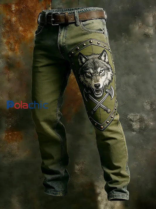 Pantalon de travail décontracté de style d’affaires rétro pour hommes A / S