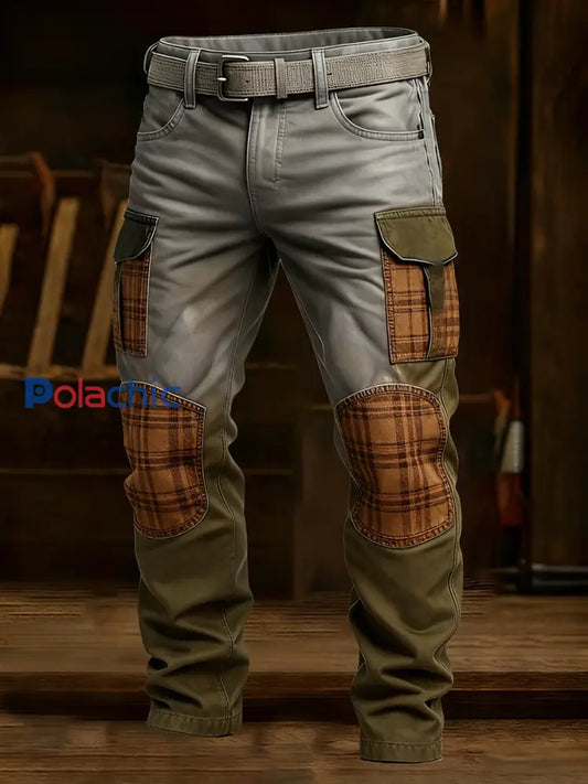 Pantalon de travail décontracté de style d’affaires rétro pour hommes A / S