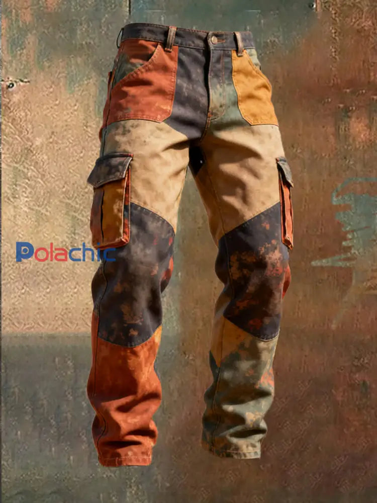 Pantalon de travail décontracté de style d’affaires rétro pour hommes A / S