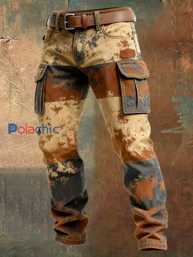 Pantalon de travail décontracté de style d’affaires rétro pour hommes A / S