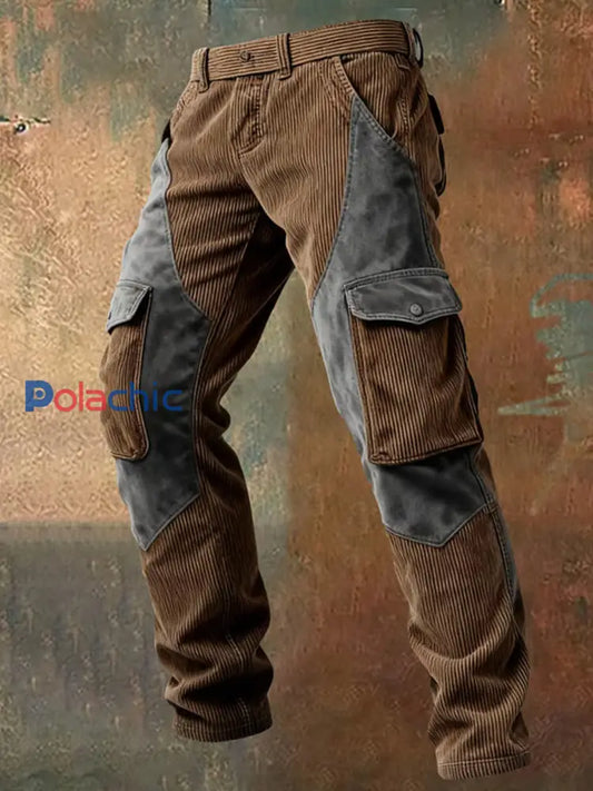 Pantalon de travail décontracté de style d’affaires rétro pour hommes A / S