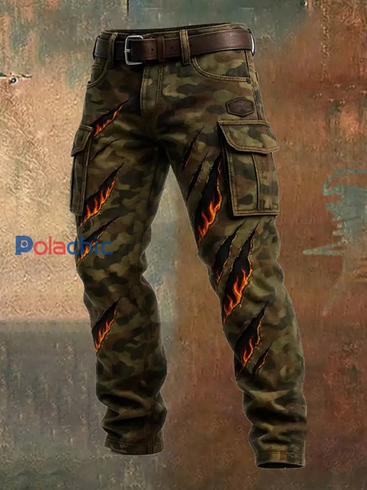 Pantalon de travail décontracté de style d’affaires rétro pour hommes A / S