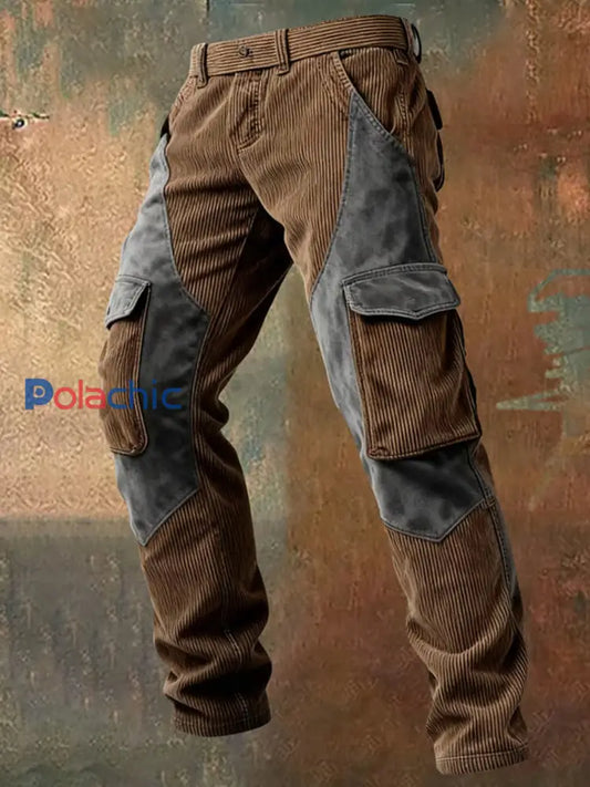 Pantalon de travail décontracté de style d’affaires rétro pour hommes A / S