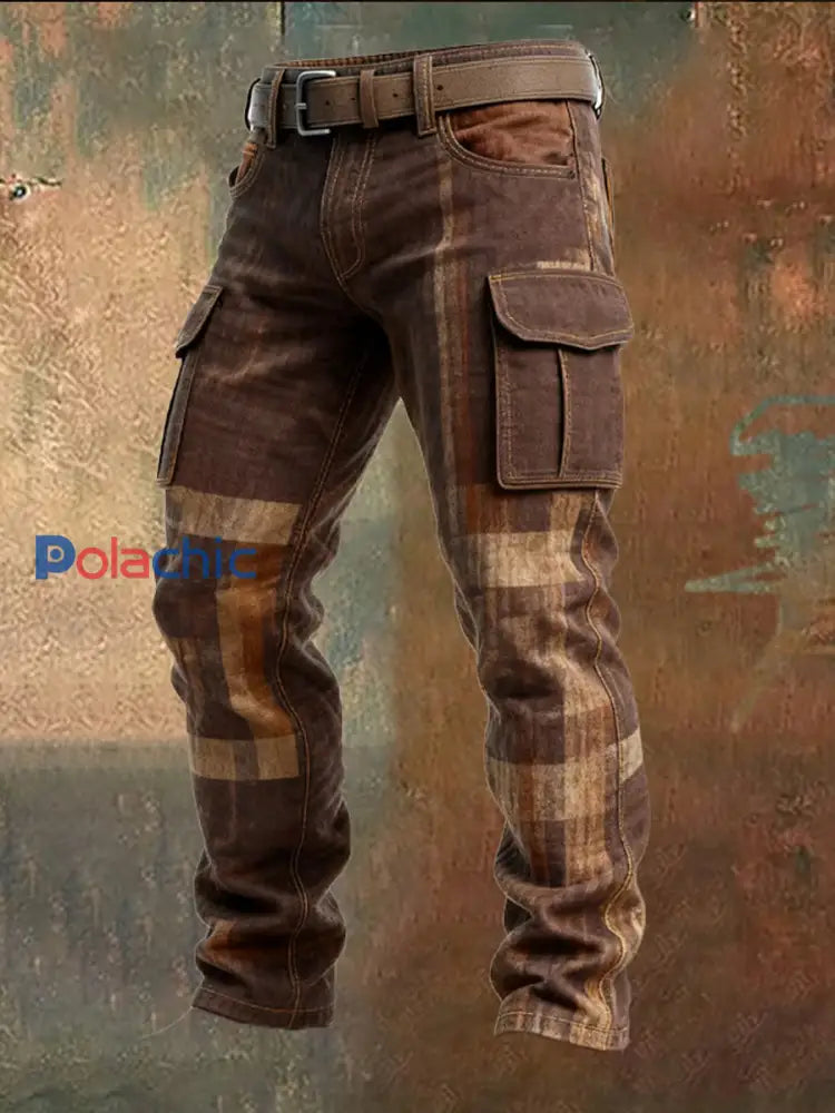 Pantalon de travail décontracté de style d’affaires rétro pour hommes A / S