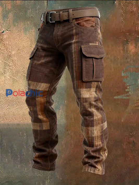 Pantalon de travail décontracté de style d’affaires rétro pour hommes A / S