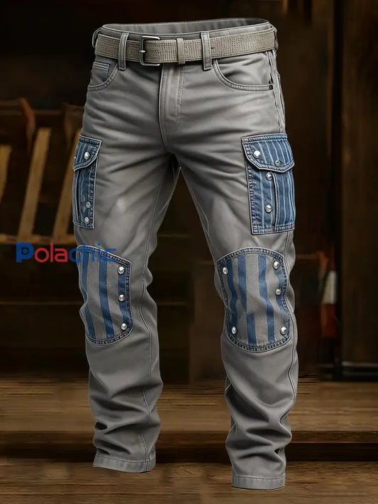 Pantalon de travail décontracté de style d’affaires rétro pour hommes A / S