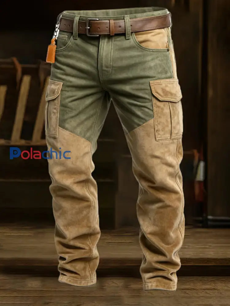 Pantalon de travail décontracté de style d’affaires rétro pour hommes A / S