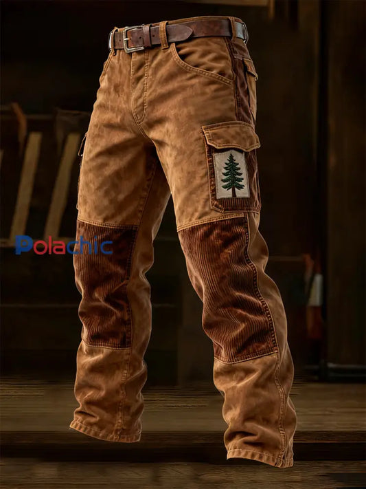 Pantalon de travail décontracté de style d’affaires rétro pour hommes A / S