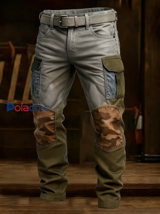 Pantalon de travail décontracté de style d’affaires rétro pour hommes A / S