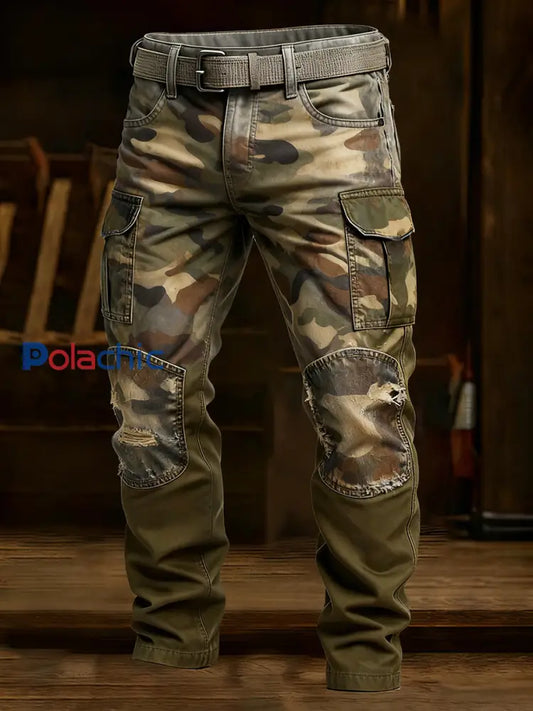 Pantalon de travail décontracté de style d’affaires rétro pour hommes A / S