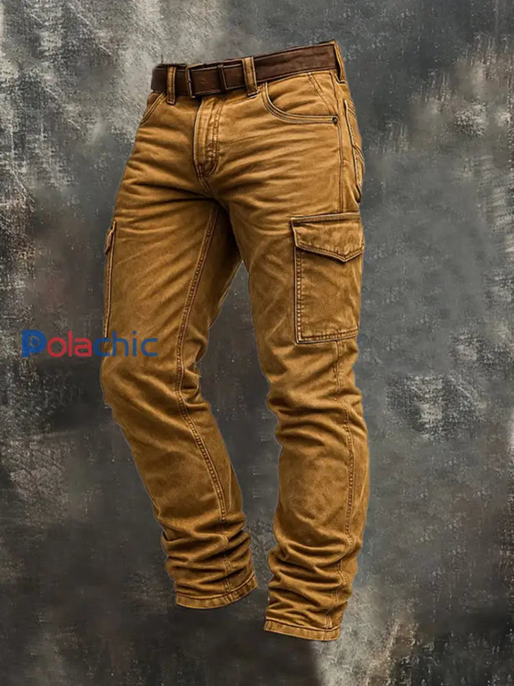 Pantalon de travail décontracté de style d’affaires rétro pour hommes A / S