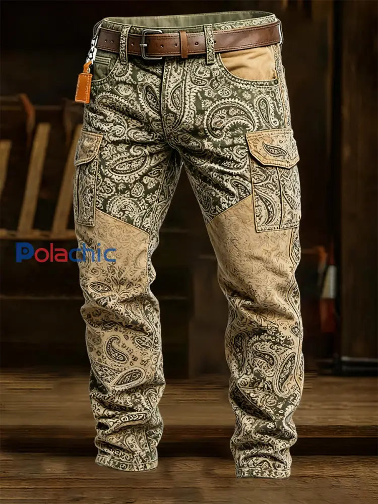 Pantalon de travail décontracté de style d’affaires rétro pour hommes A / S