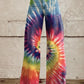 Pantalon Décontracté Imprimé Rétro Tie Dye Pour Femmes