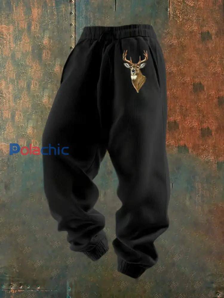 Pantalon décontracté lâche à imprimé western pour hommes B / S