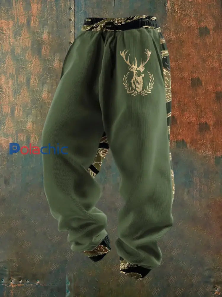 Pantalon décontracté lâche à imprimé western pour hommes C / S