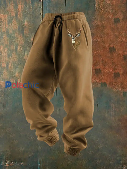 Pantalon décontracté lâche à imprimé western pour hommes C / S