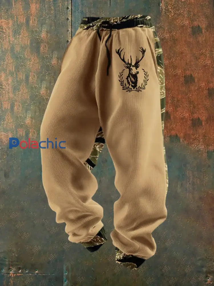 Pantalon décontracté lâche à imprimé western pour hommes D / S