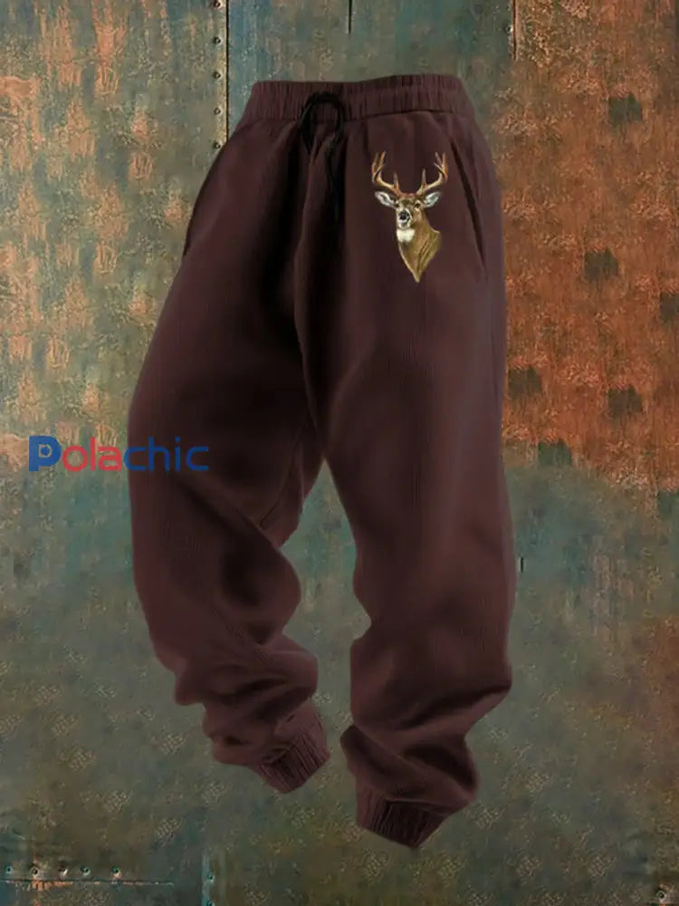 Pantalon décontracté lâche à imprimé western pour hommes D / S