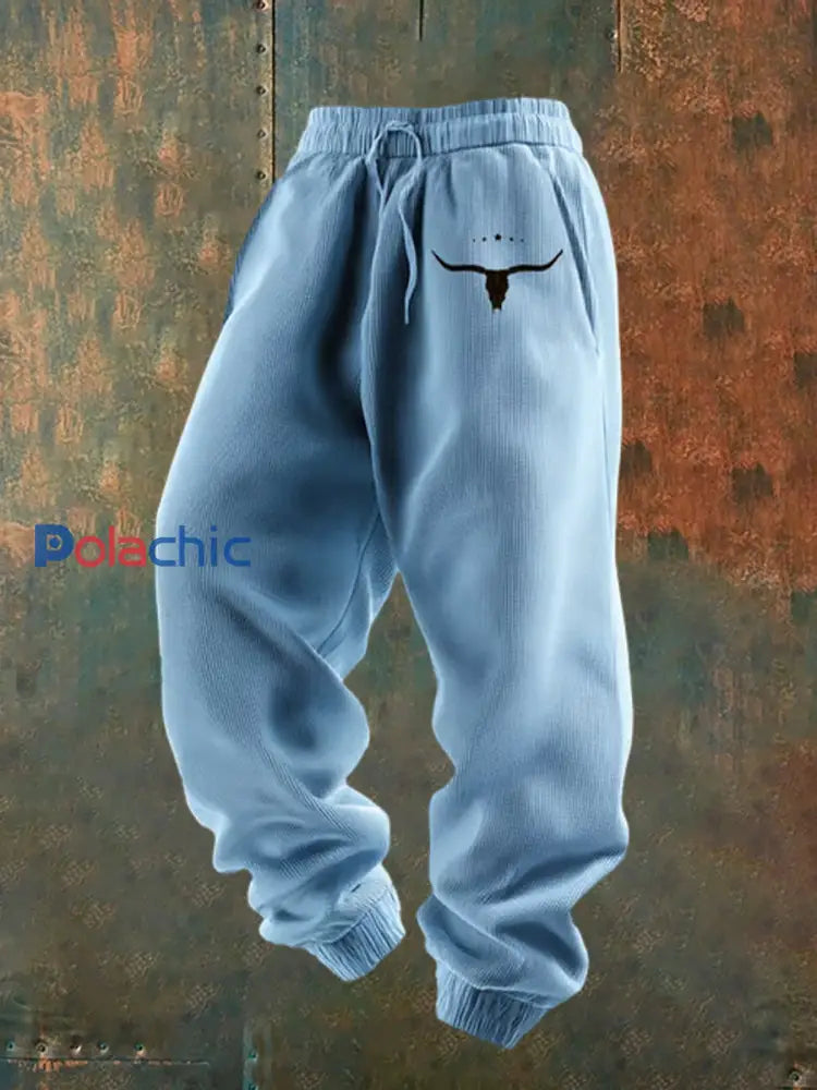 Pantalon décontracté lâche à imprimé western pour hommes E / S