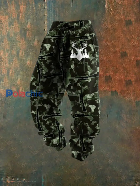 Pantalon décontracté lâche à imprimé western pour hommes A / S