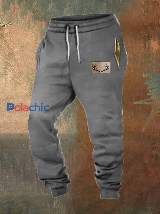 Pantalon décontracté lâche à imprimé western pour hommes A / S