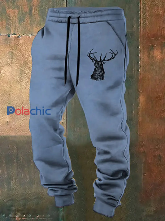 Pantalon décontracté lâche à imprimé western pour hommes A / S