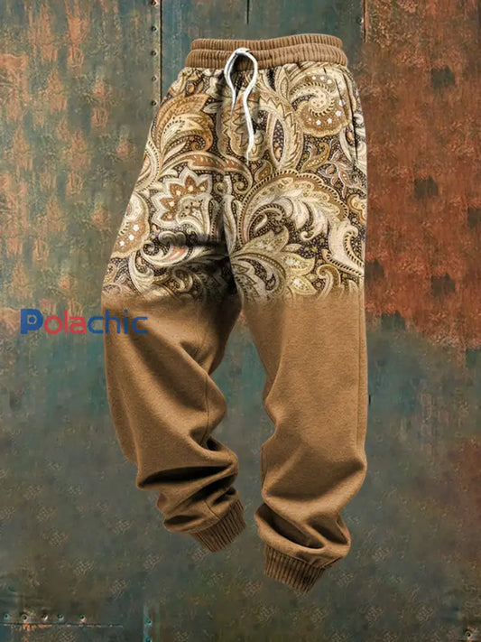 Pantalon décontracté lâche à imprimé western pour hommes A / S