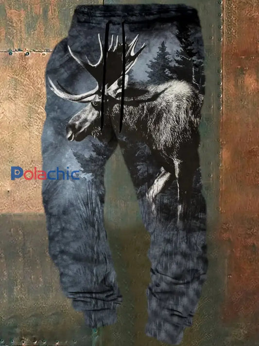 Pantalon décontracté lâche à imprimé western pour hommes A / S