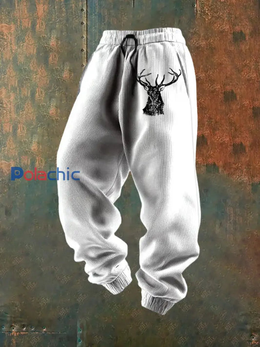 Pantalon décontracté lâche à imprimé western pour hommes A / S