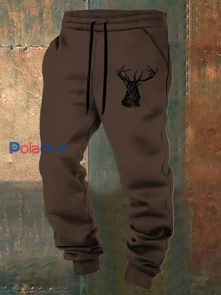 Pantalon décontracté lâche à imprimé western pour hommes A / S