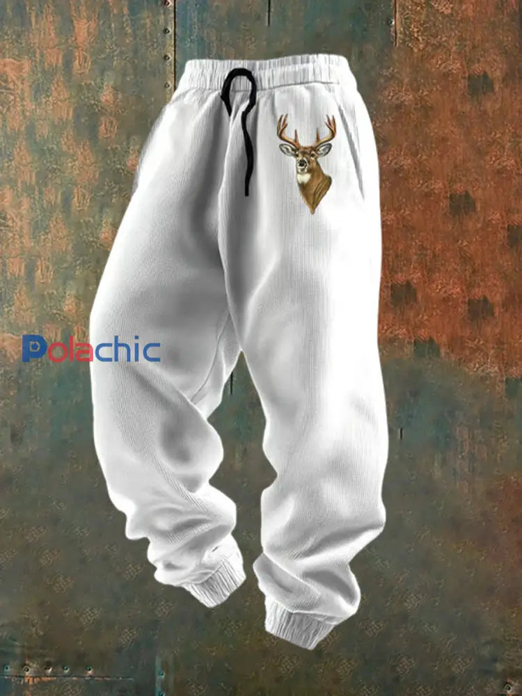 Pantalon décontracté lâche à imprimé western pour hommes A / S