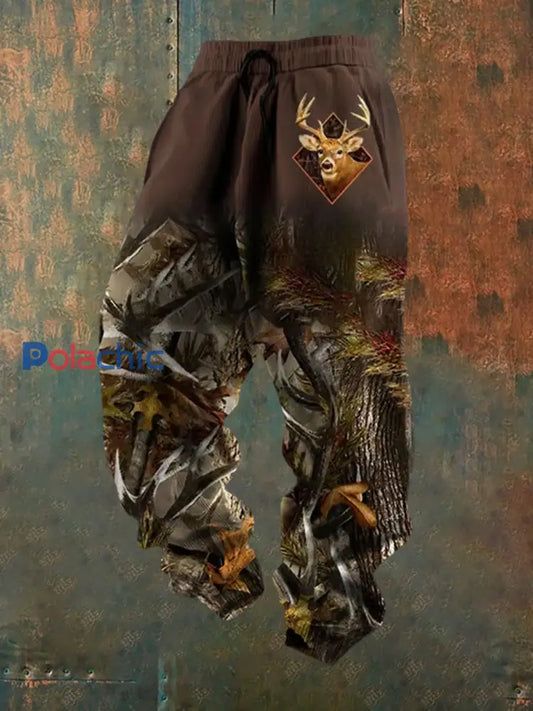 Pantalon décontracté lâche à imprimé western pour hommes A / S