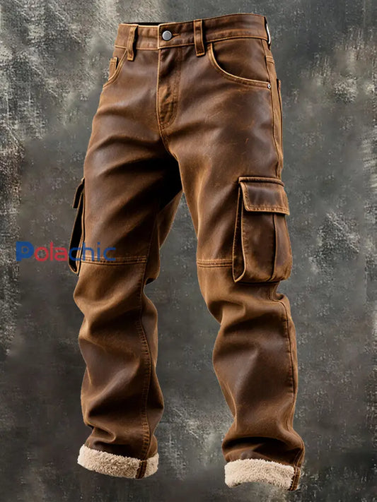 Pantalon Retro Warm Outdoor Homme Marron / S