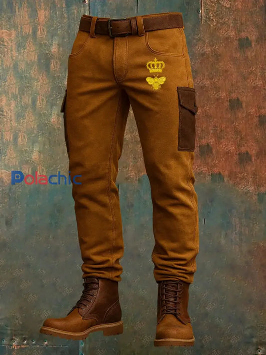 Pantalons décontractés à imprimé rétro vintage pour hommes A / S