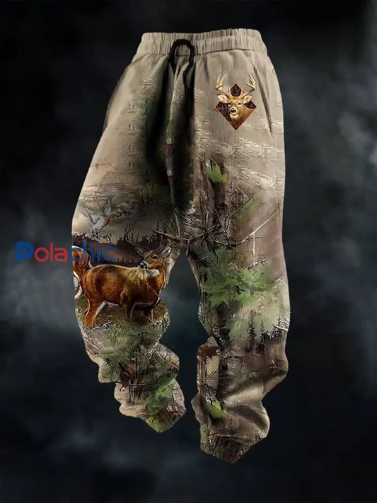 Pantalons décontractés Western Elk Vintage pour hommes comme image / S