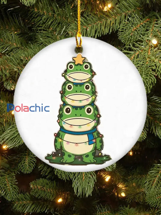 Pendentif imprimé grenouille Christmas Resist Blanc / UN
