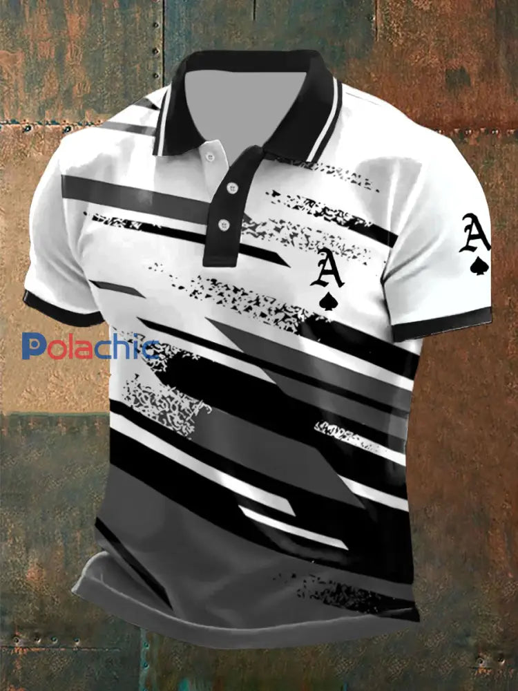 Poker hommes as de pique tops Gris / S
