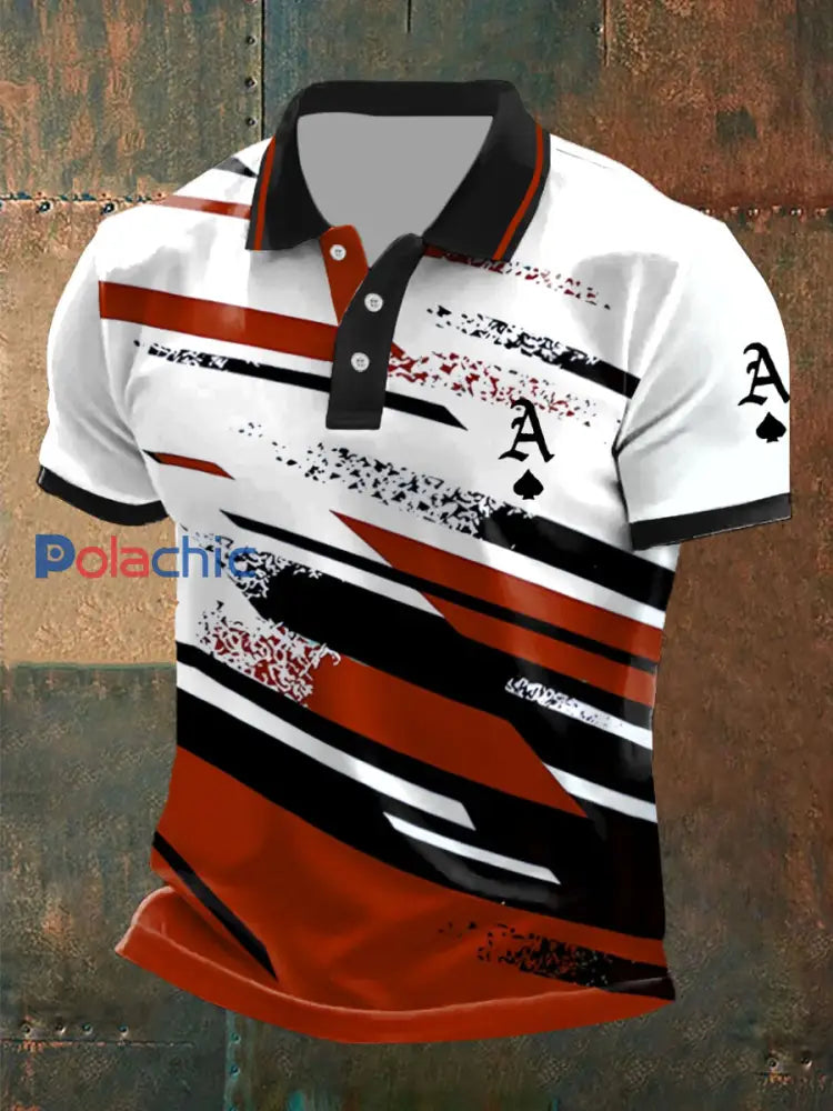 Poker hommes as de pique tops Rouge / S