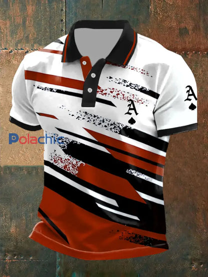 Poker hommes as de pique tops Rouge / S
