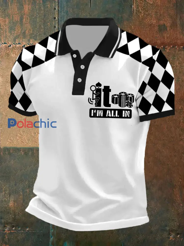 Poker hommes Je suis tout en hauts Blanc / S