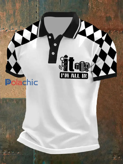 Poker hommes Je suis tout en hauts Blanc / S