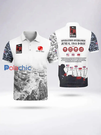 Polo à manches courtes D-DAY 81ST ANNIVERSARY pour homme Blanc / S